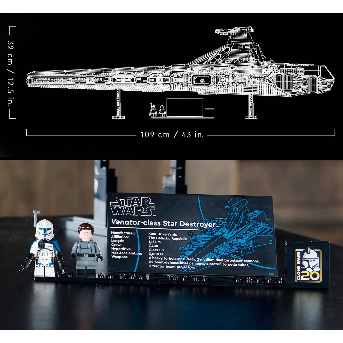 LEGO star wars - venator-class republic attack cruiser constructiespeelgoed (75367)