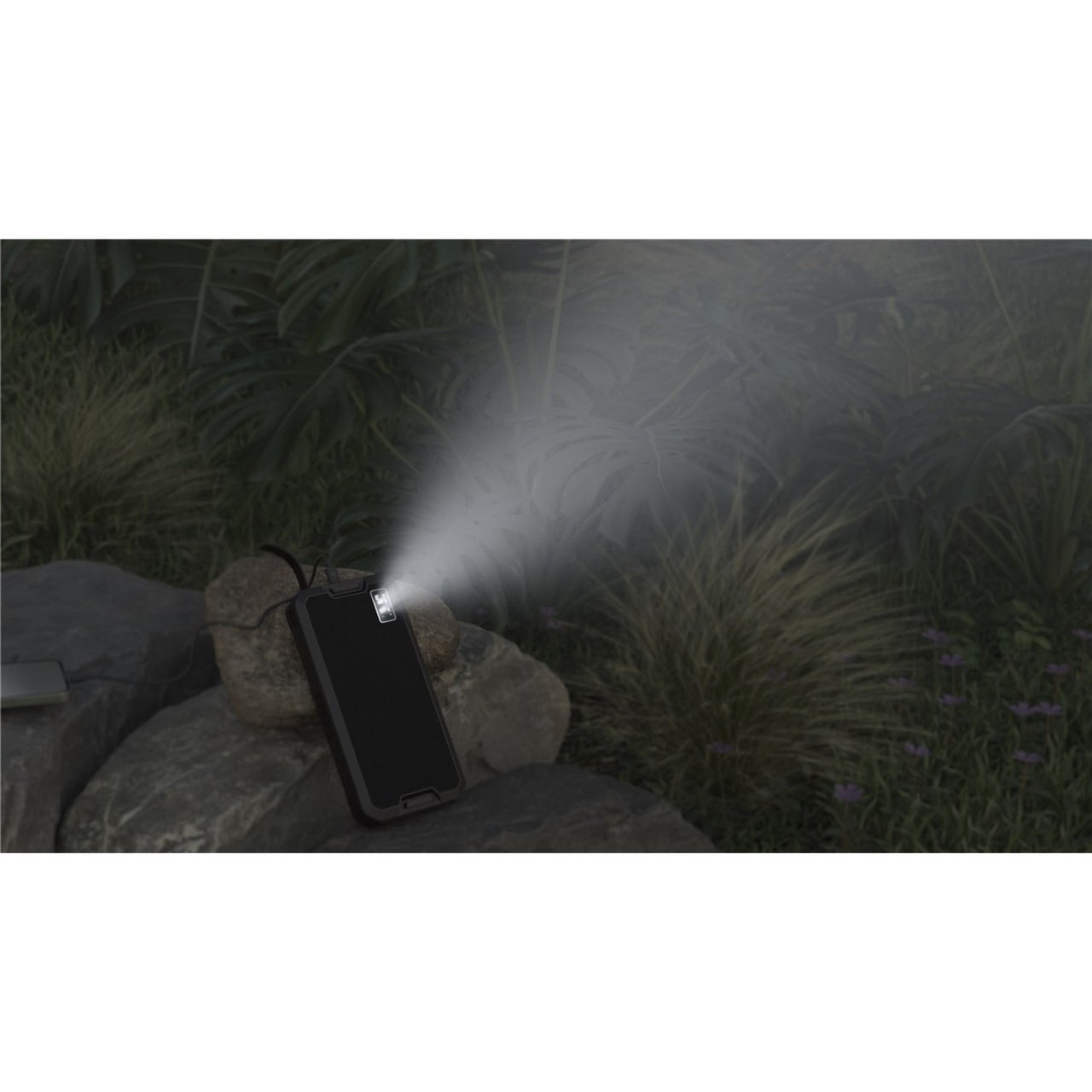 Goobay outdoor solar power bank 20,000 mah with power delivery powerbank (zwart)