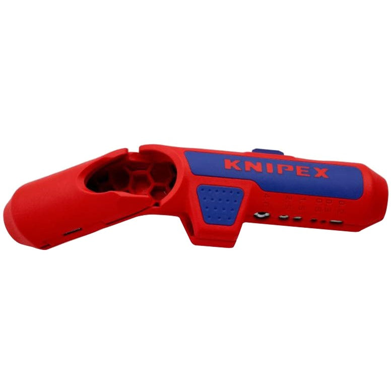 KNIPEX ergostrip universeel ontmantelingsgereedschap 16 95 02 sb kabelstrip- ontmantelingsgereedschap (rood blauw, links-handig)