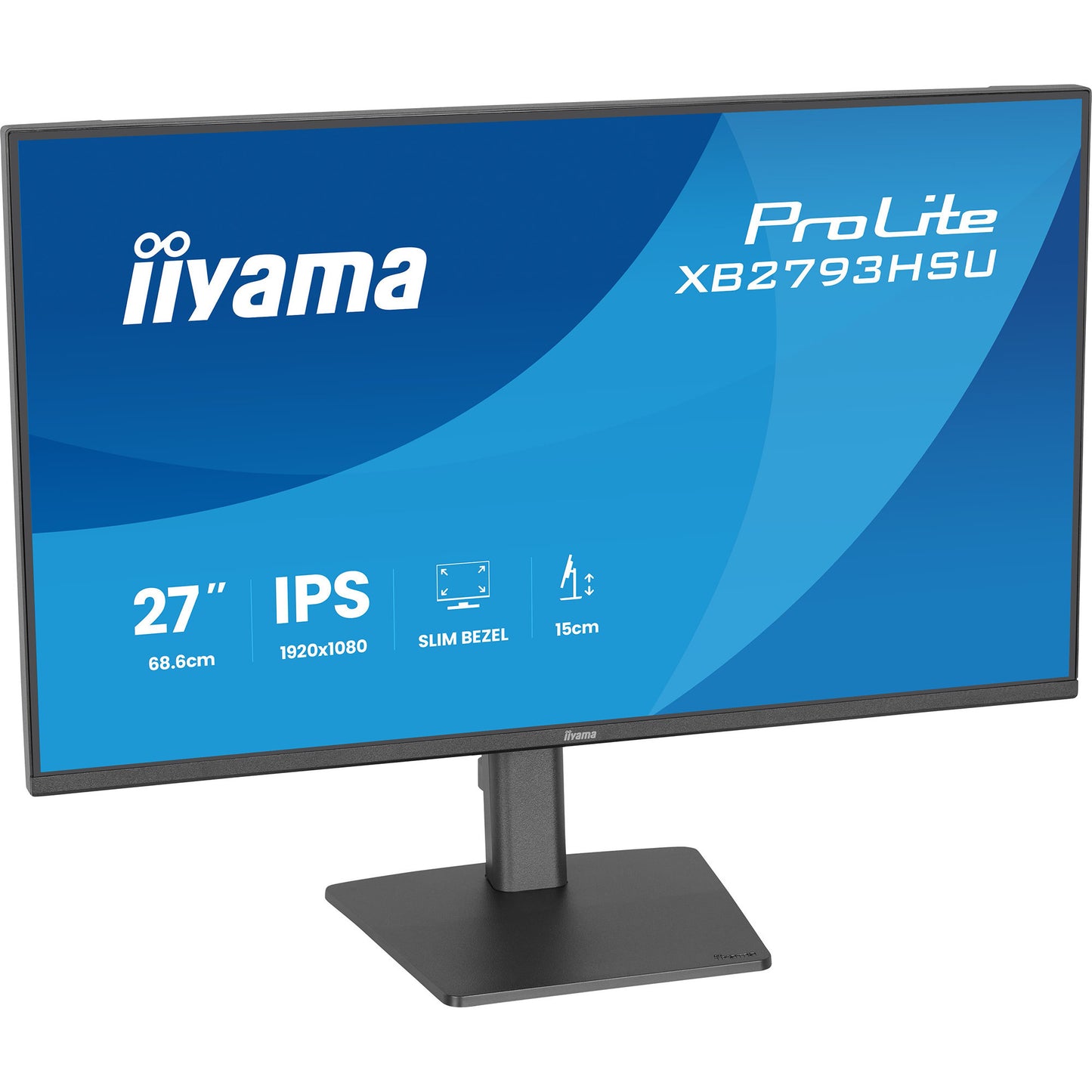 Iiyama prolite xb2793hsu-b1 27 monitor (zwart (mat), hdmi, displayport, 2x usb-a, usb-b)