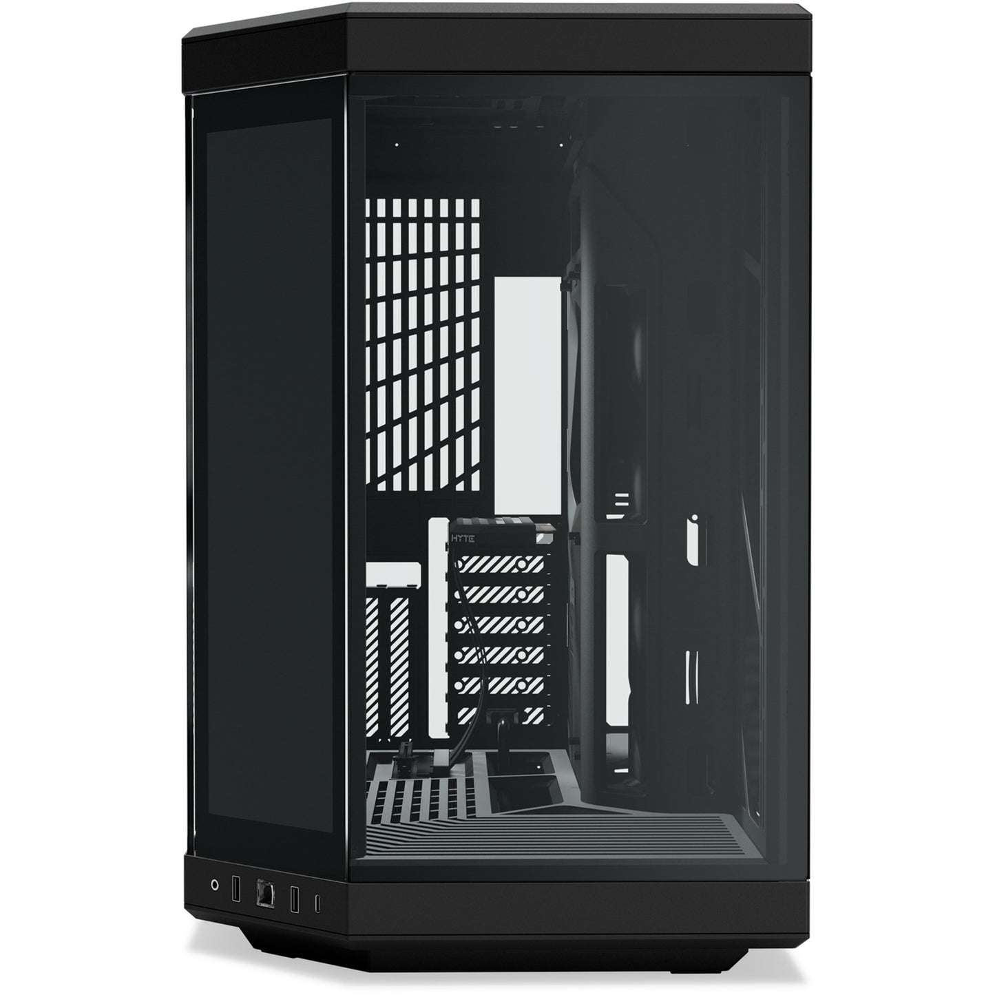 HYTE y70 touch infinite midi tower behuizing (zwart | 2x usb-a | 1x usb-c | tempered glass)