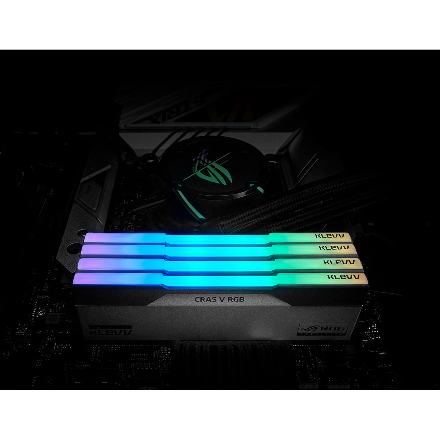 KLEVV cras v rgb rog 32 gb ddr5-6200 (2x 16 gb) werkgeheugen (wit, kd5agua80-62b320p, xmp, expo)