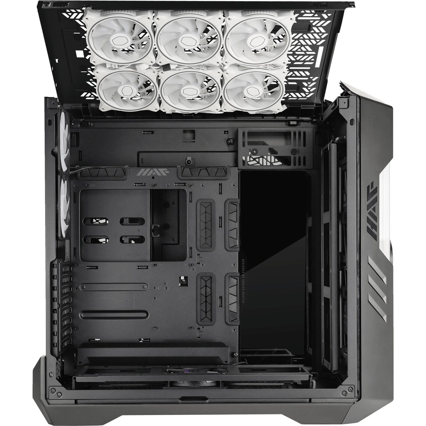 Cooler Master haf 700 evo big tower behuizing (grijs | 4x usb-a | 1x usb-c | rgb | tempered glass)