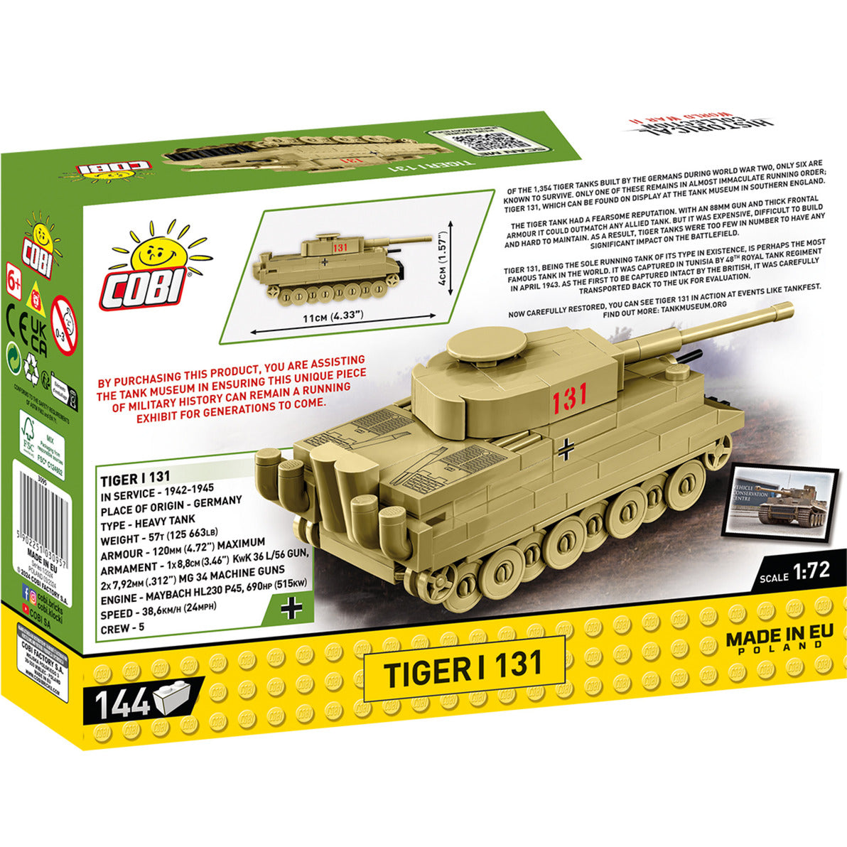 COBI tiger i 131 constructiespeelgoed (schaal 1:72)
