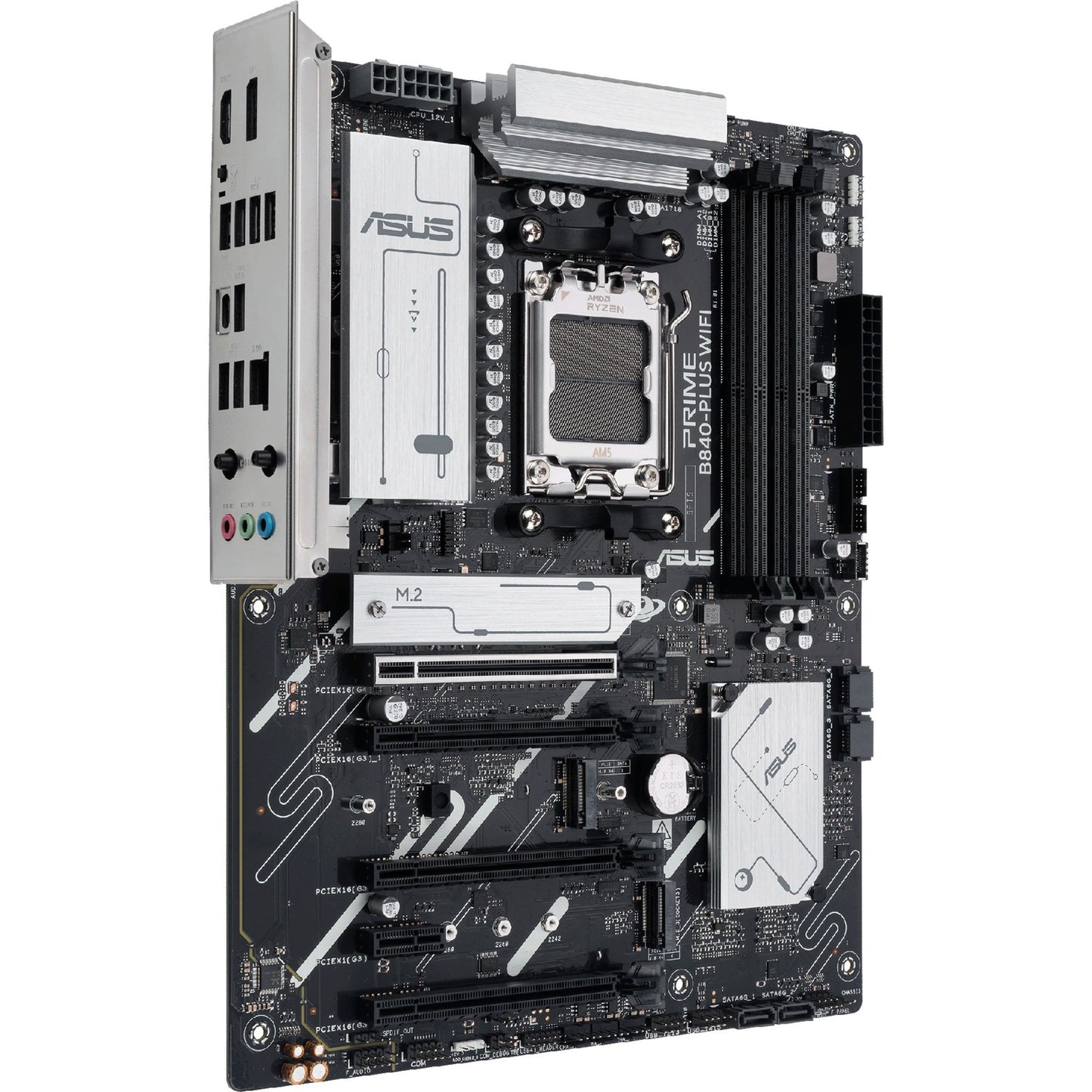 ASUS prime b840-plus wifi socket am5 moederbord (raid, 2.5 gbe-lan, wi-fi 6e, bt, sound, atx)
