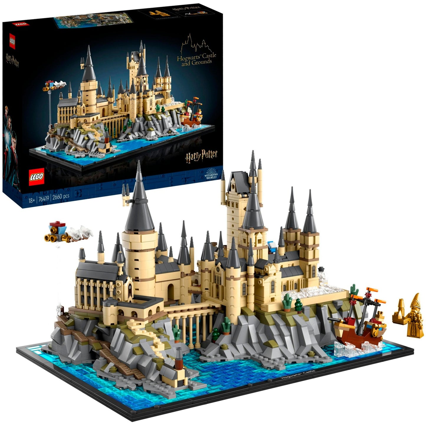 LEGO harry potter kasteel zweinstein en terrein grote set voor volwassenen - 76419