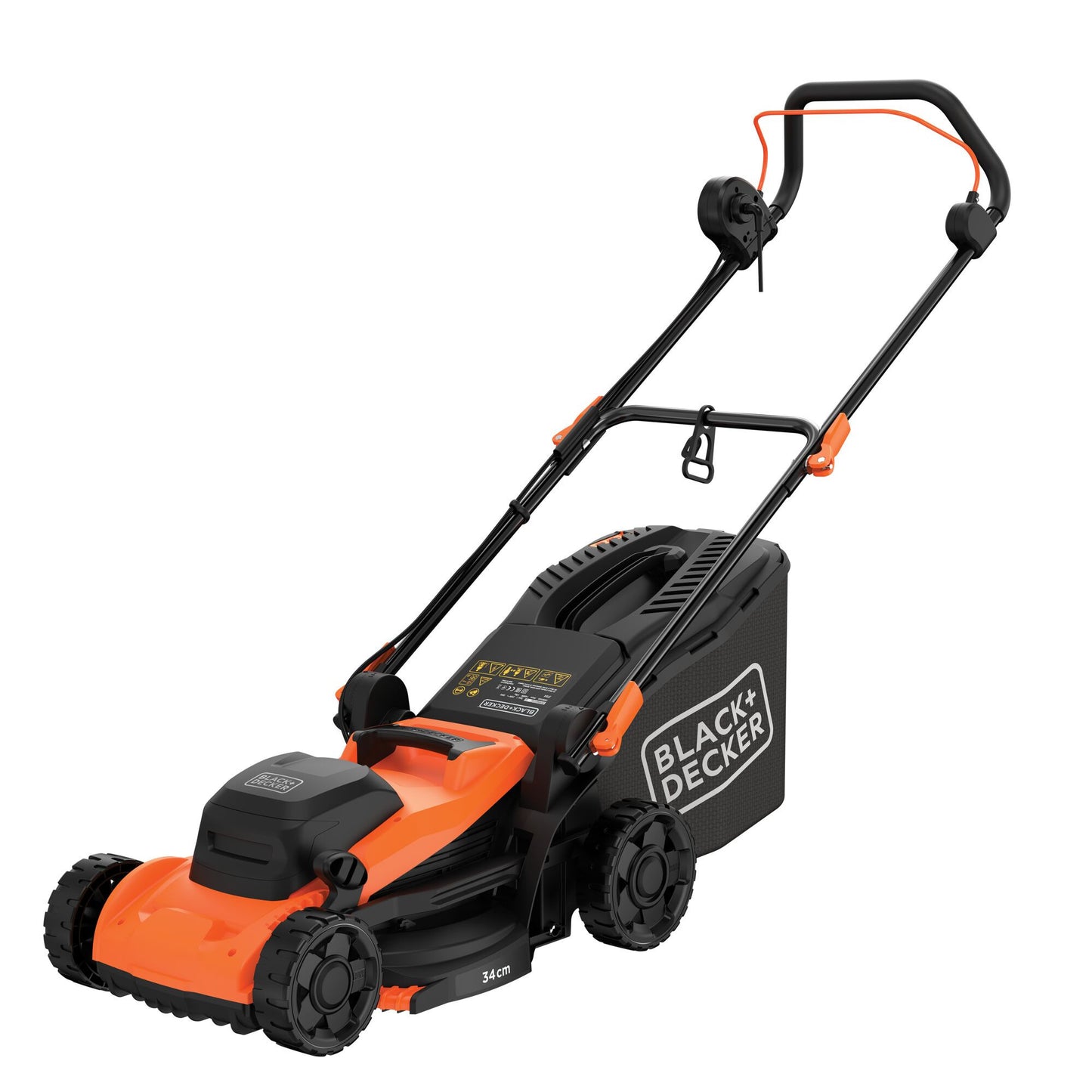 BLACK+DECKER bemwp340 grasmaaier (oranje zwart, 34 cm, 1400w)