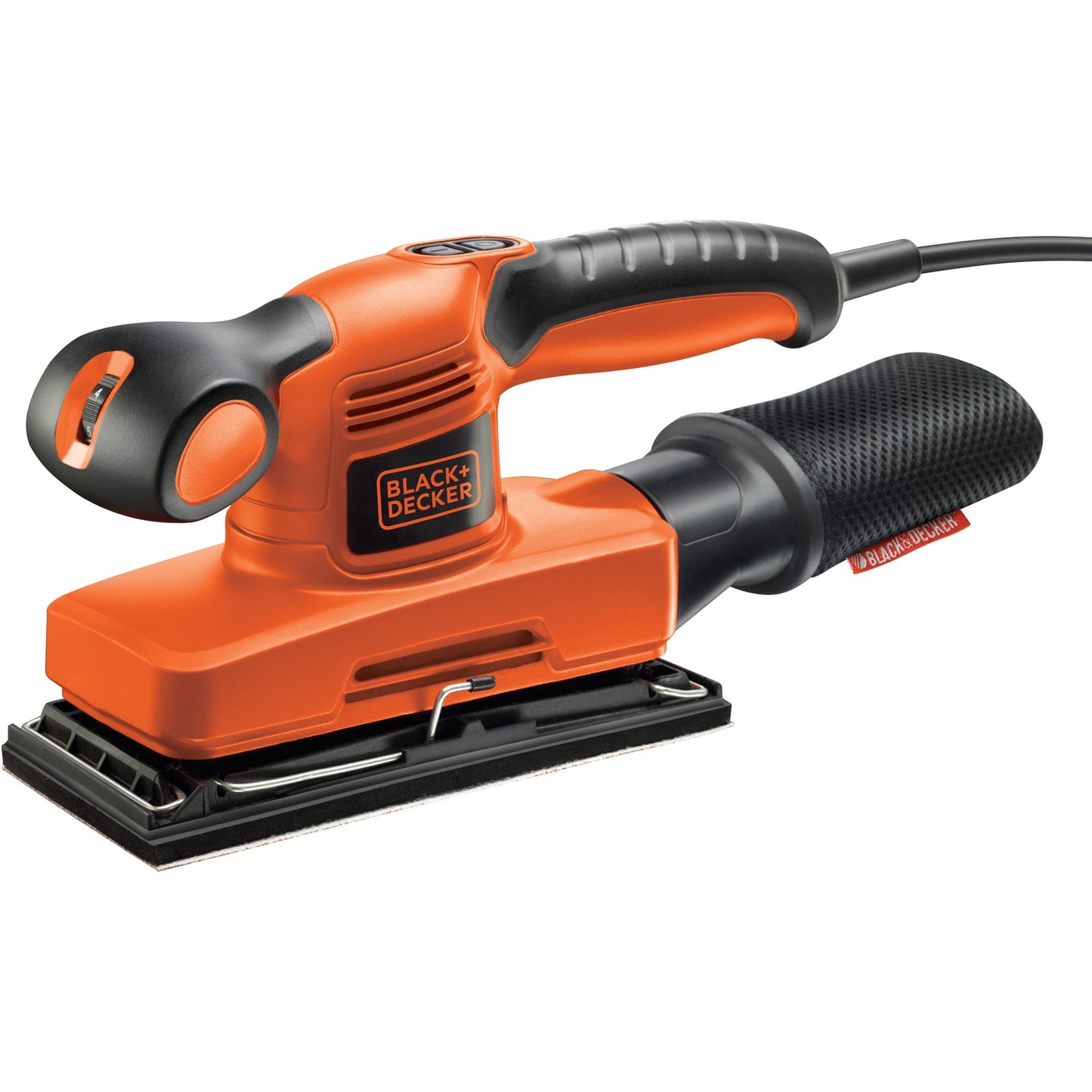 BLACK+DECKER 240w 1 3vel vlakschuurmachine (zwart oranje)