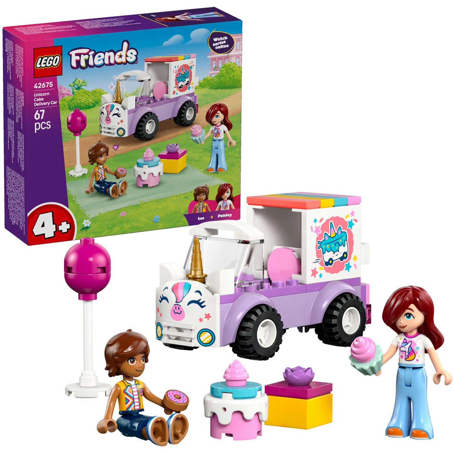 LEGO friends 42675 eenhoorn taartenbezorgauto