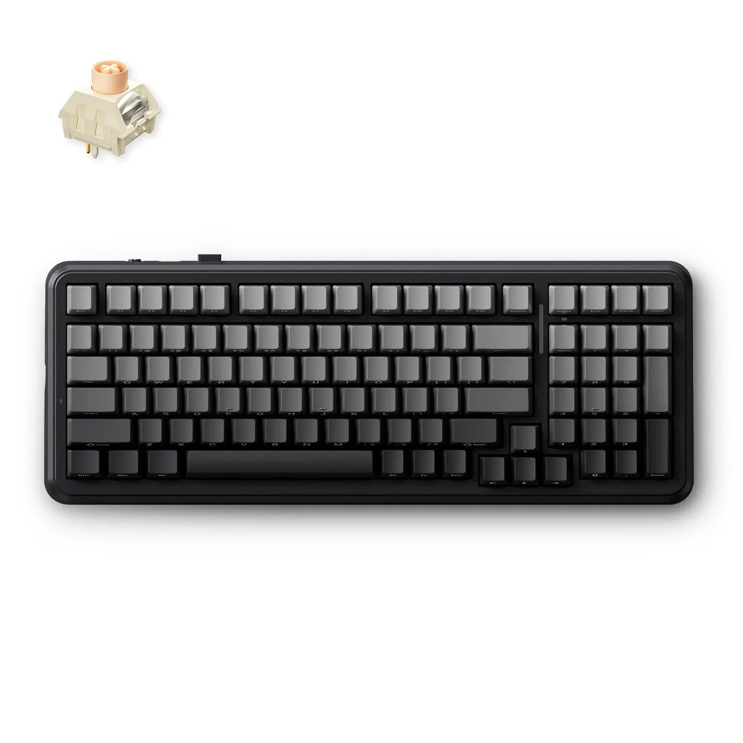 MCHOSE K99 V2 Wireless Gasket Mount Mechanical Keyboard (Zwart, US lay-out (QWERTY), Kailh Box Icy Creamsicle, 99%, RGB, PBT Keycaps, Hot-Swap, 2.4 GHz | Bluetooth | USB-C)