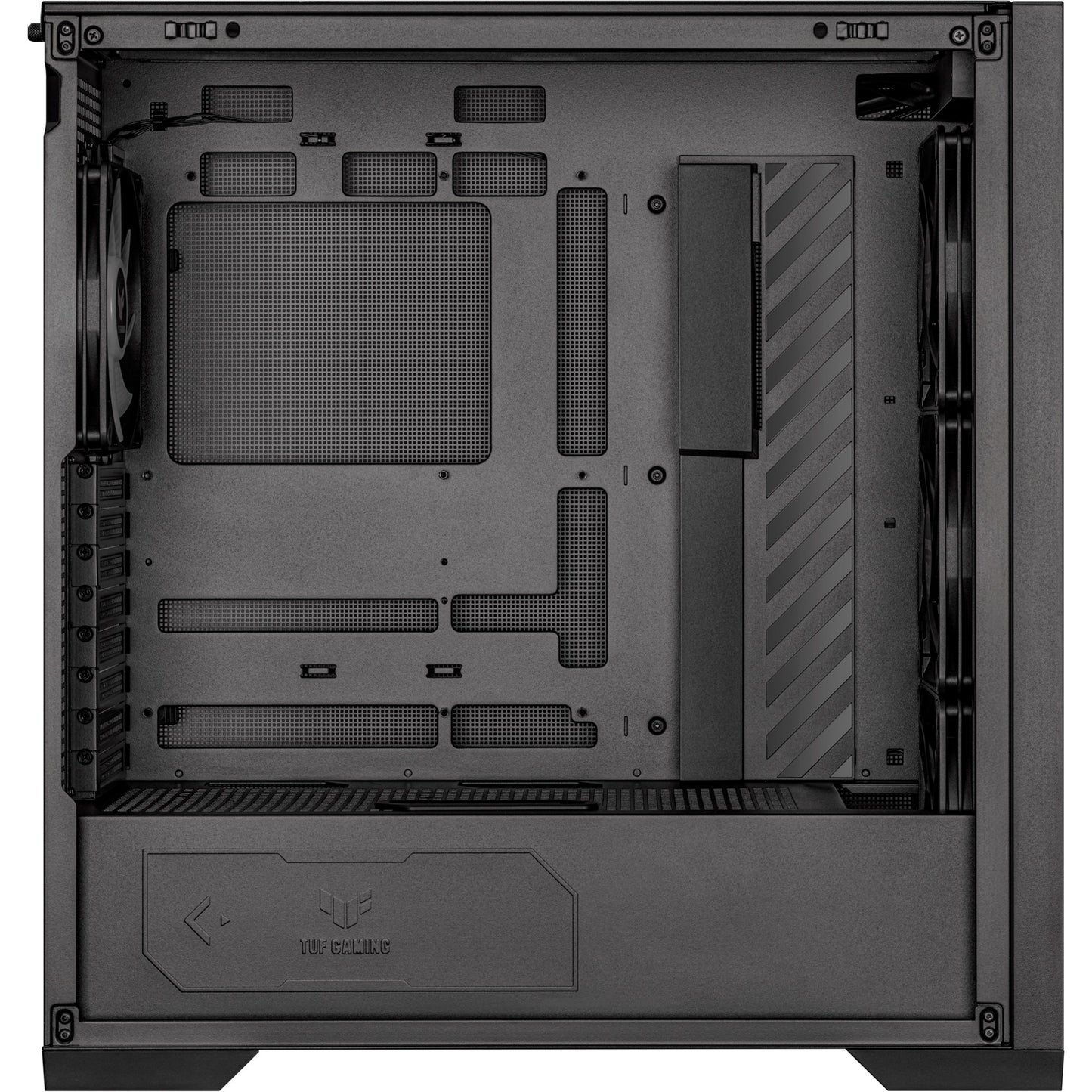 ASUS tuf gaming gt302 argb midi tower behuizing (zwart | 2x usb-a | 1x usb-c | rgb | tempered glass)