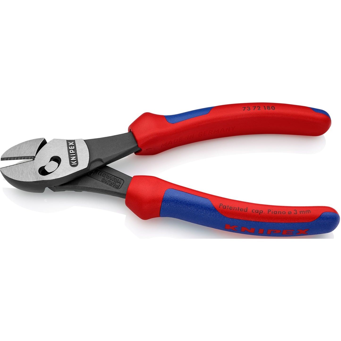KNIPEX twinforce zijsnijtang 7372180 kniptang (rood blauw)