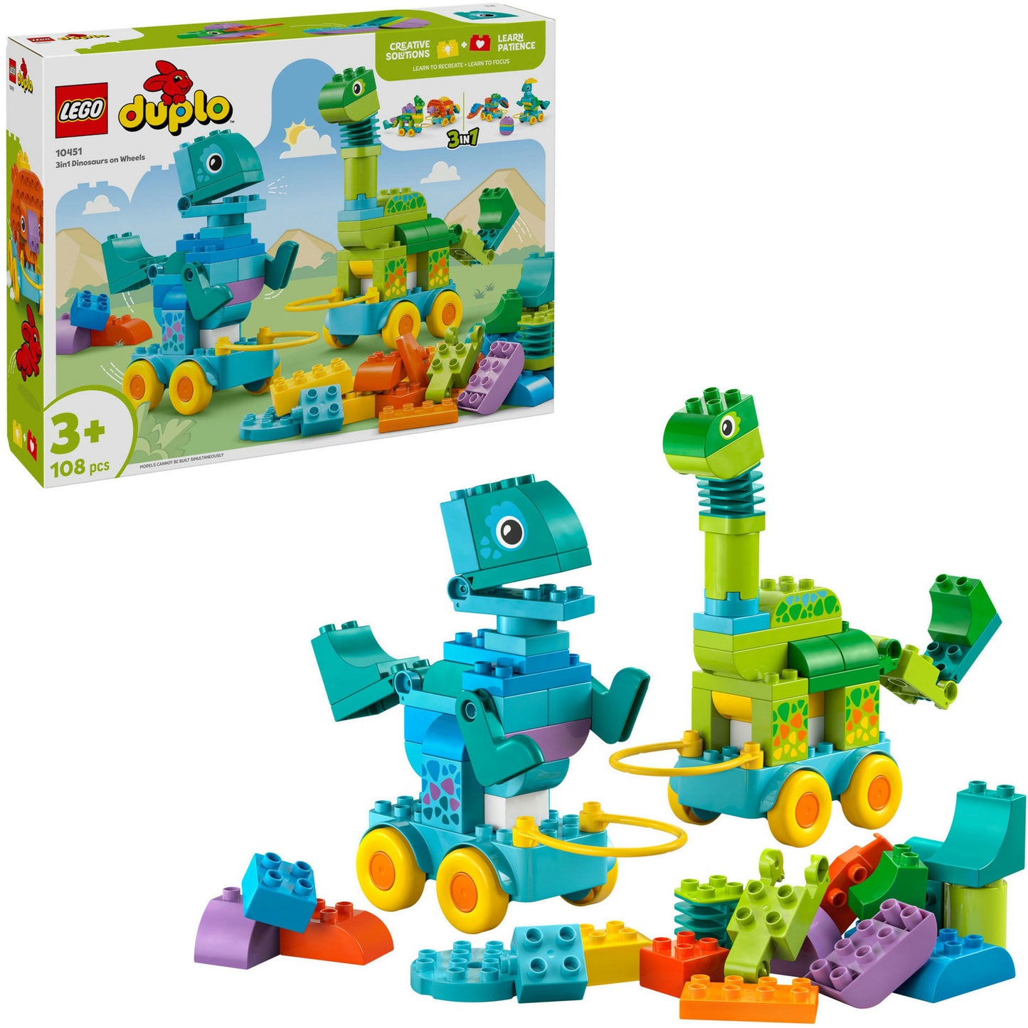 LEGO duplo 10451 3-in-1 dinosaurussen op wielen