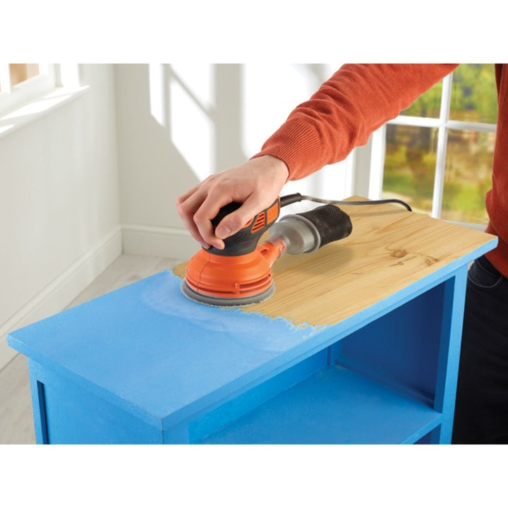 BLACK+DECKER excentrische schuurmachine ka199-qs (oranje zwart)