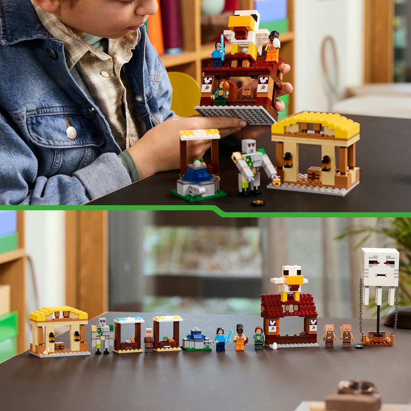 LEGO minecraft 21273 de ghast-ballon aanval op het dorp
