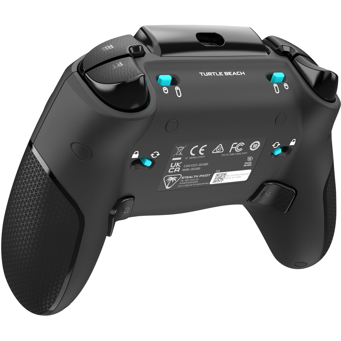 Turtle Beach stealth pivot draadloze slimme controller (zwart, 2,4 ghz bluetooth usb, pc, xbox, android)