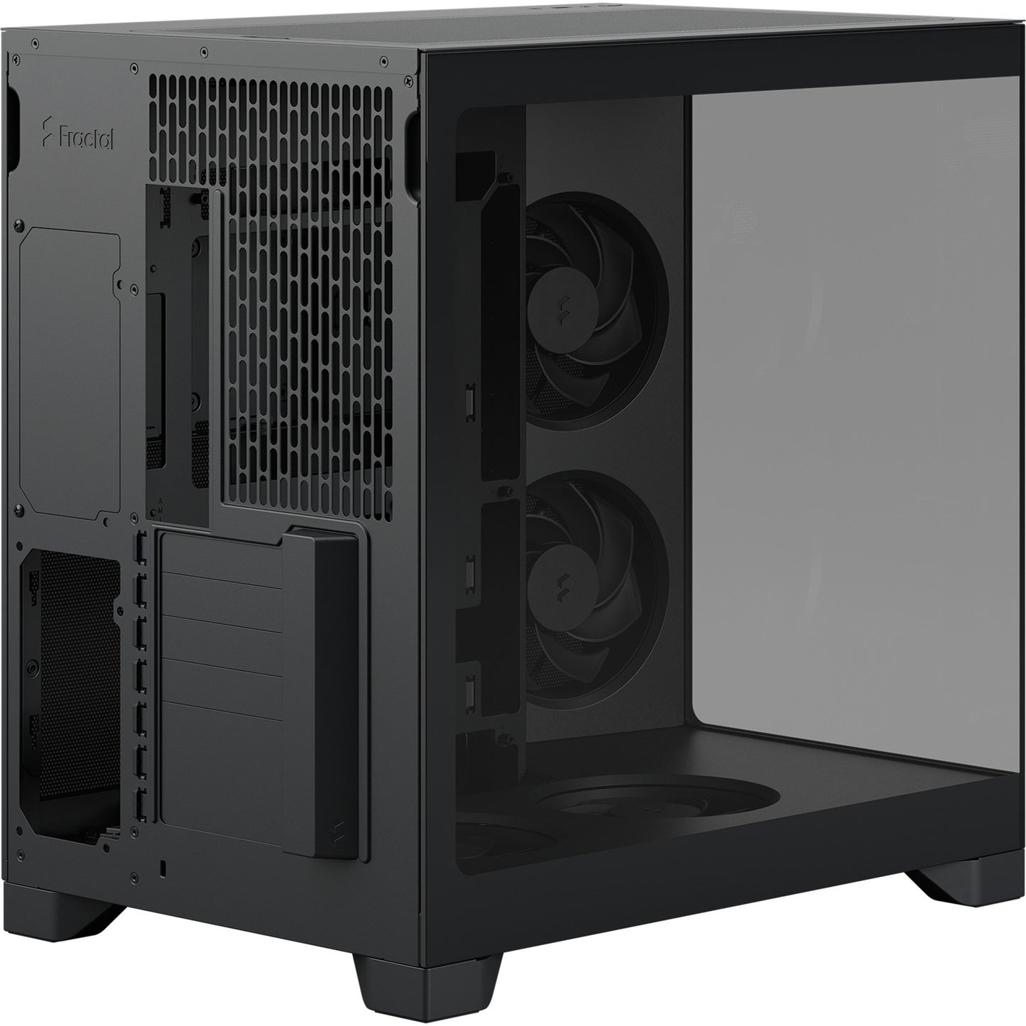 Fractal Design pop 2 vision midi tower behuizing (zwart | 1x usb-a | 1x usb-c | tempered glass)