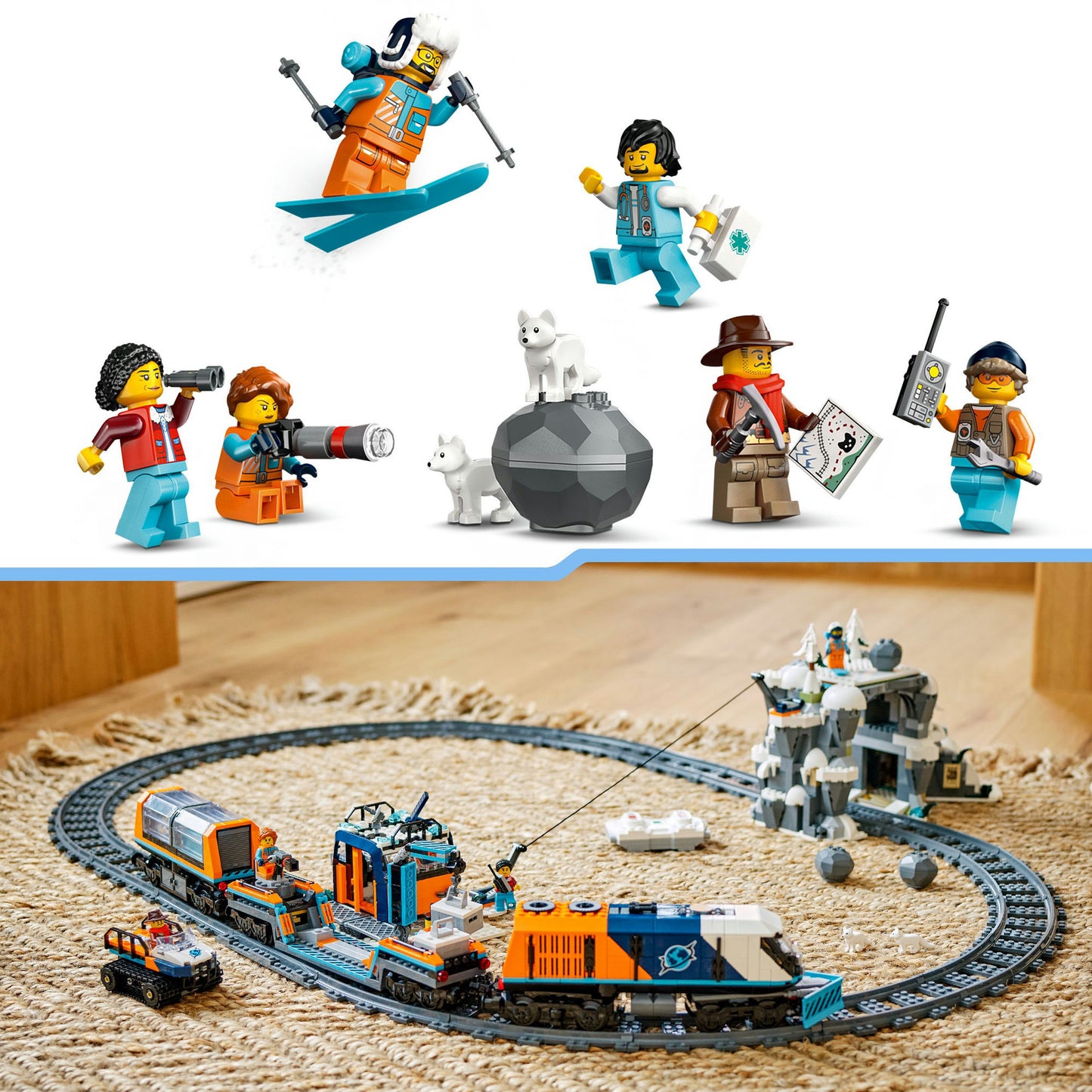 LEGO city 60470 onderzoekstrein op de noordpool