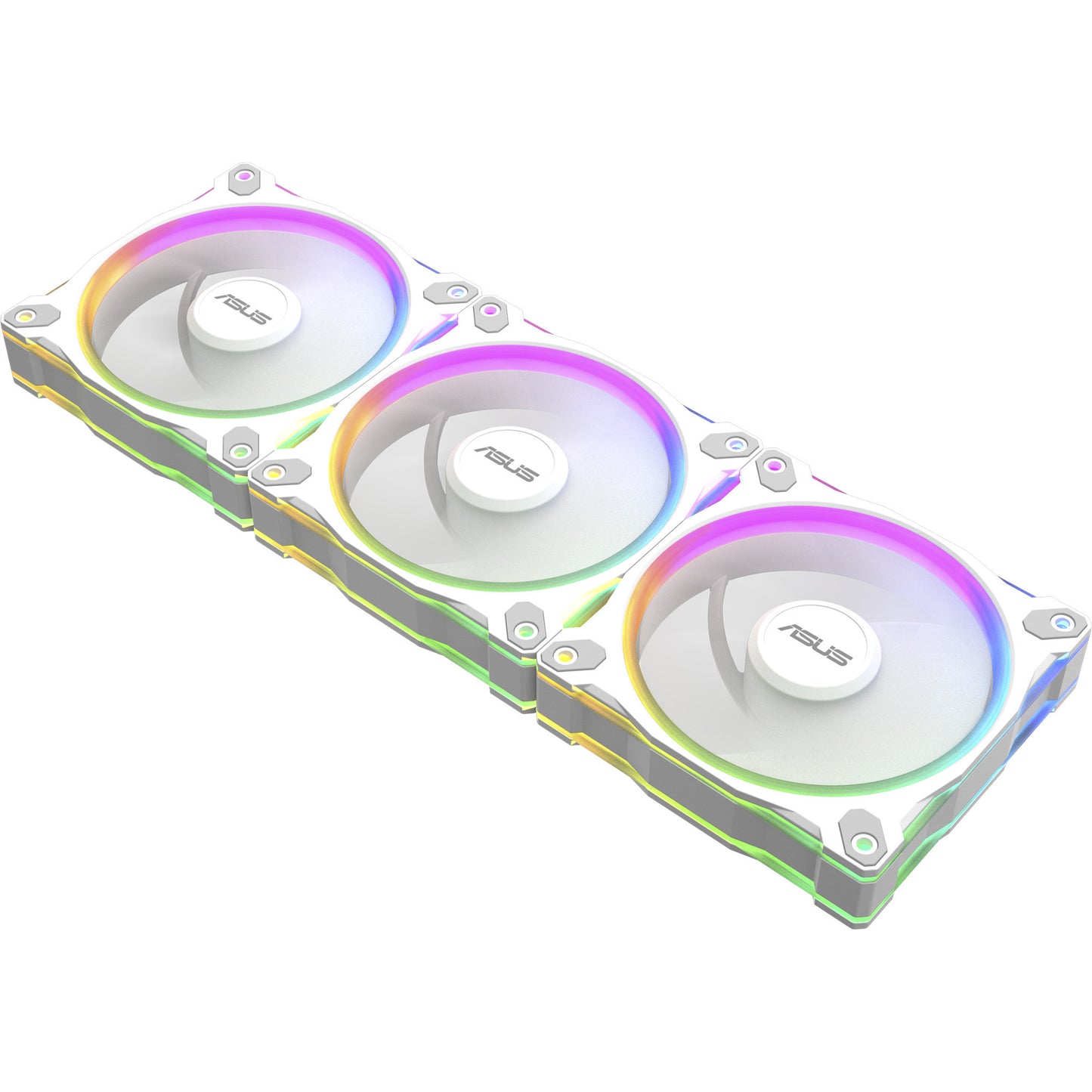 ASUS prime mr120 argb reverse fan - triple pack case fans (wit, 3 stuks, 120 x 120 x 28 mm, 3 stuks)
