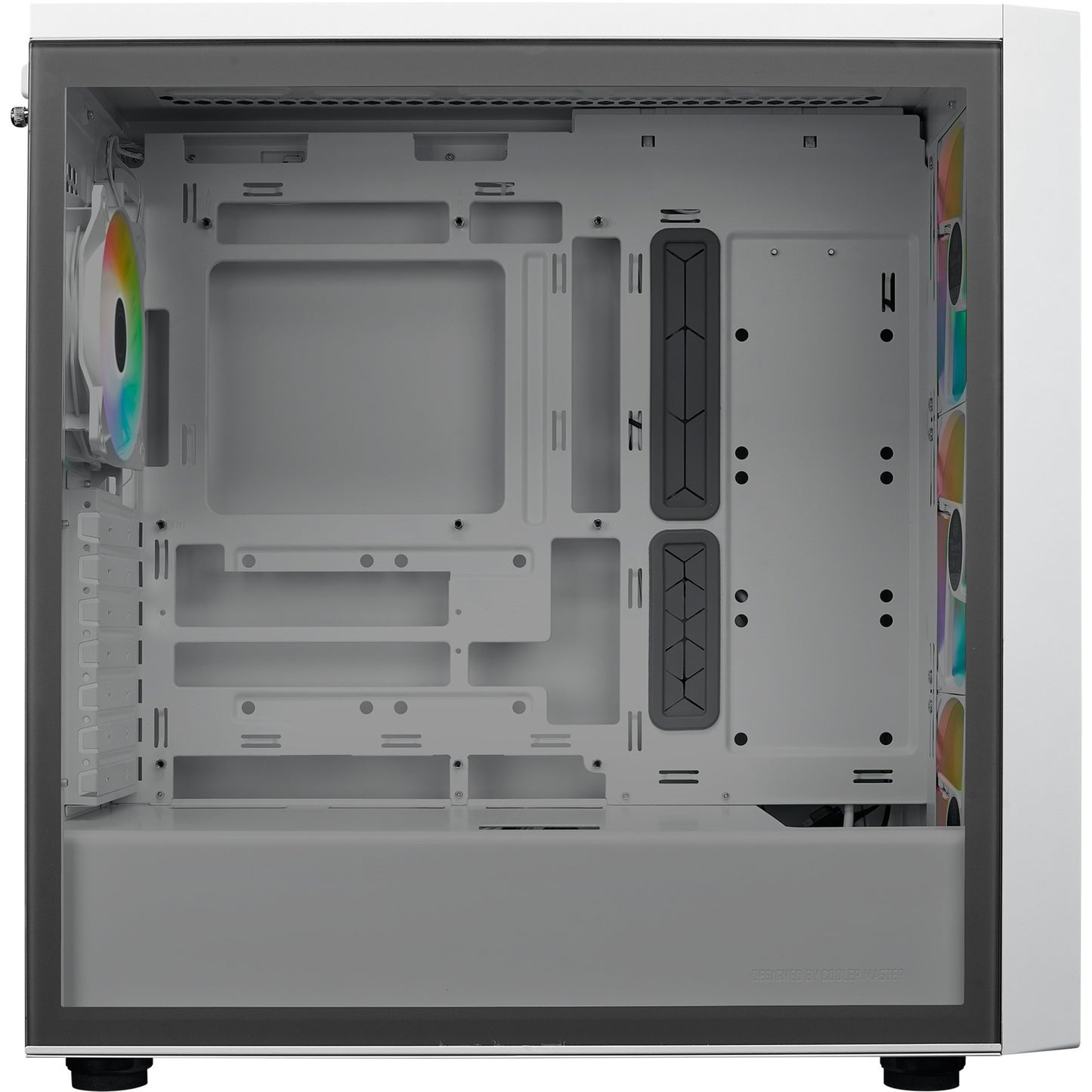 Cooler Master masterbox 600 midi tower behuizing (wit | 2x usb-a | 1x usb-c | rgb | tempered glass)