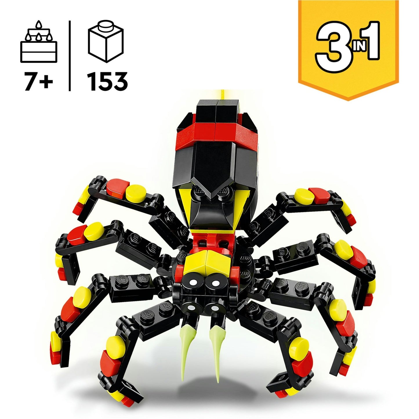 LEGO creator 3-in-1 - wilde dieren: spannende spin constructiespeelgoed (31159)