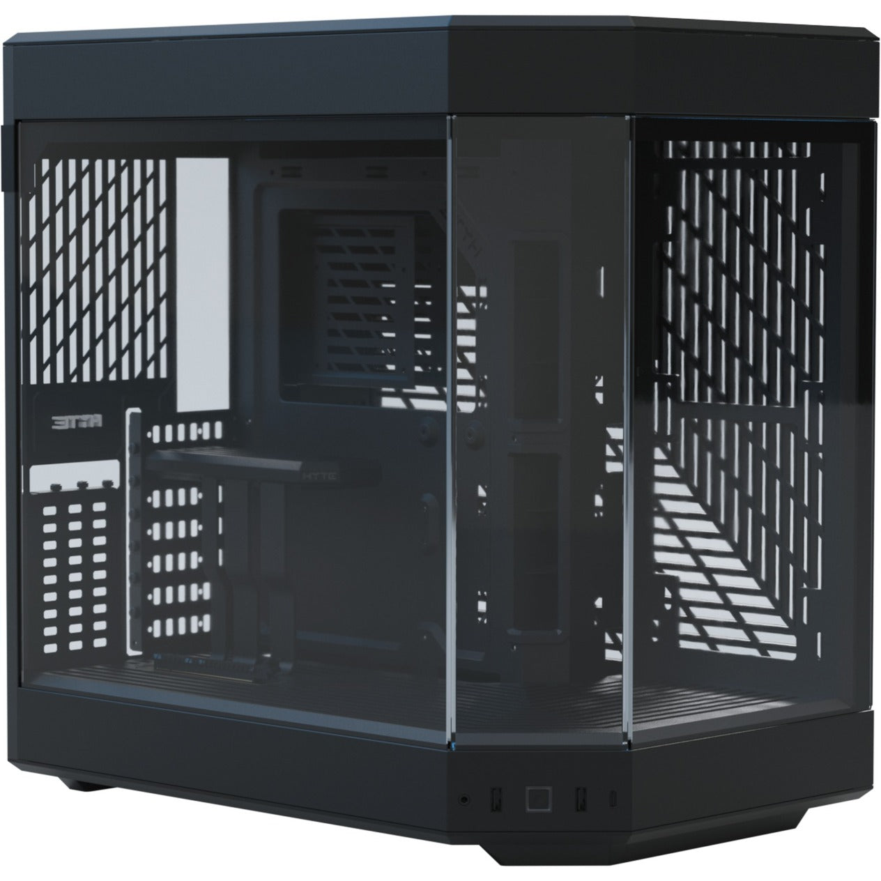 HYTE y60 midi tower behuizing (zwart | 3x usb-a | tempered glass)