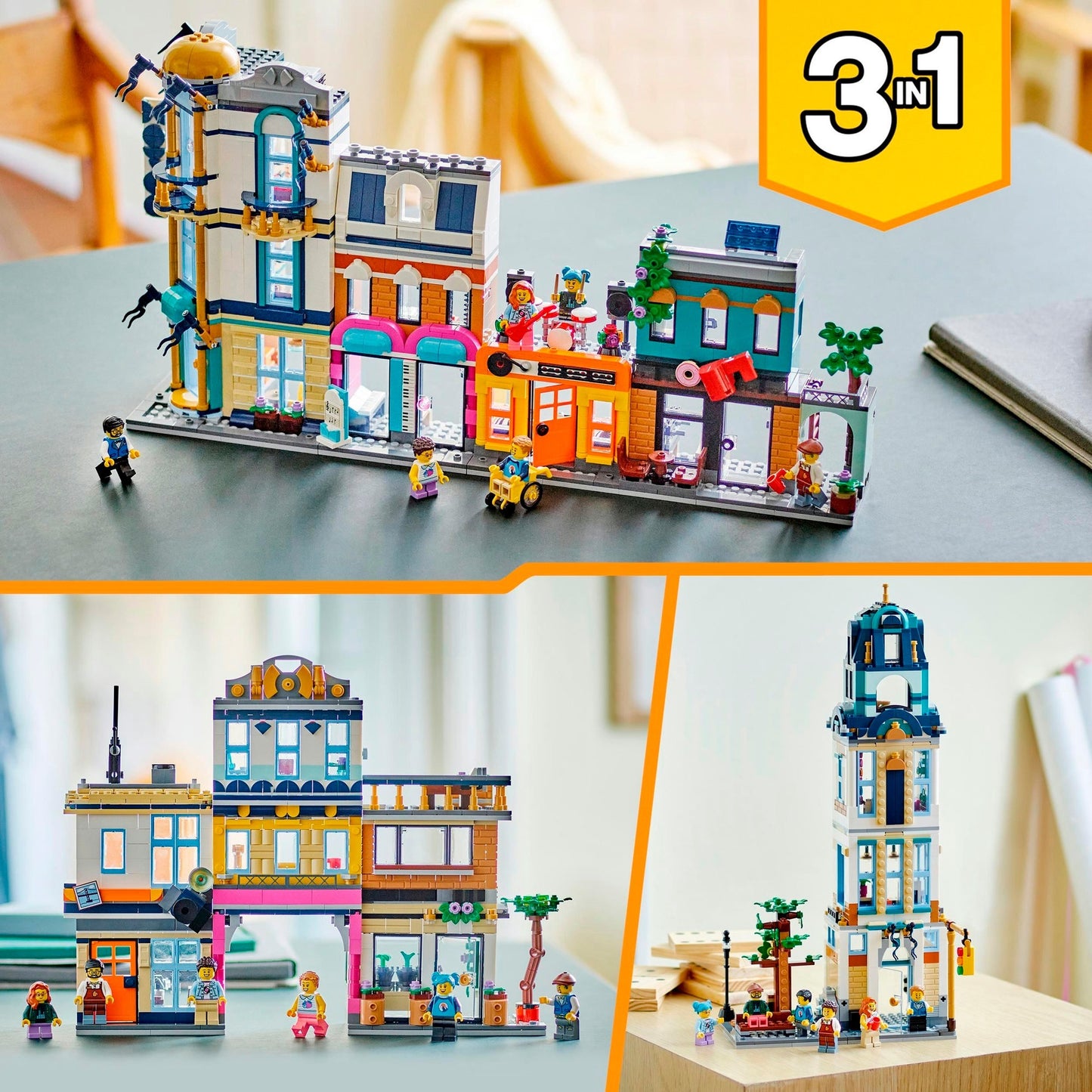 LEGO creator 3-in-1 - hoofdstraat constructiespeelgoed (31141)