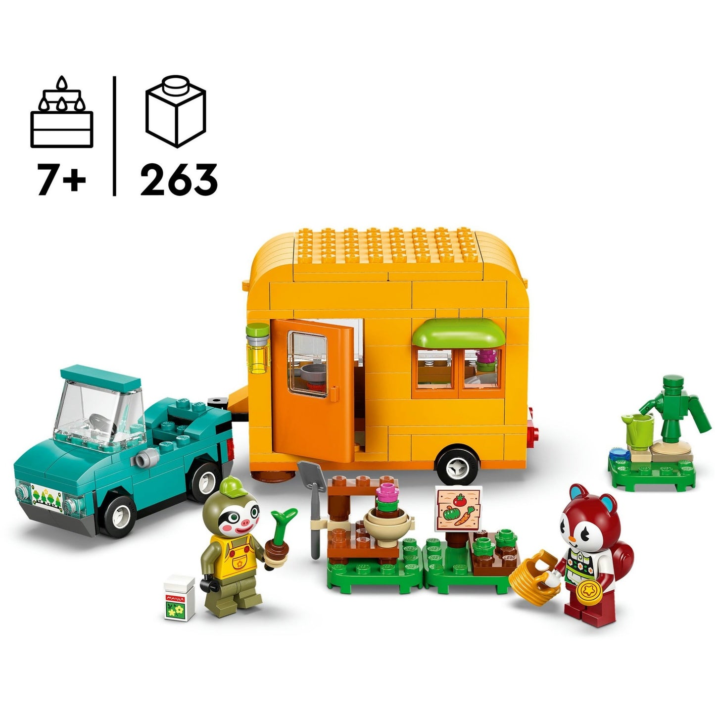 LEGO animal crossing 77054 leifs caravan en tuinwinkel