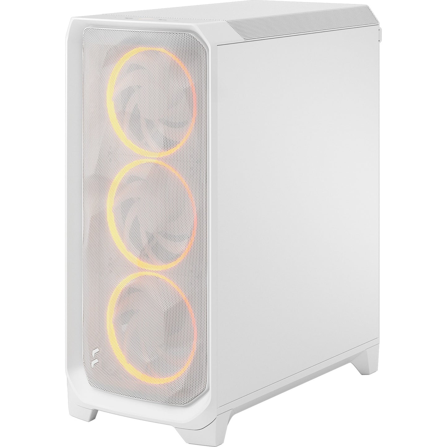 Fractal Design meshify 3 rgb midi tower behuizing (wit | 2x usb-a | 1x usb-c | rgb | tempered glass)