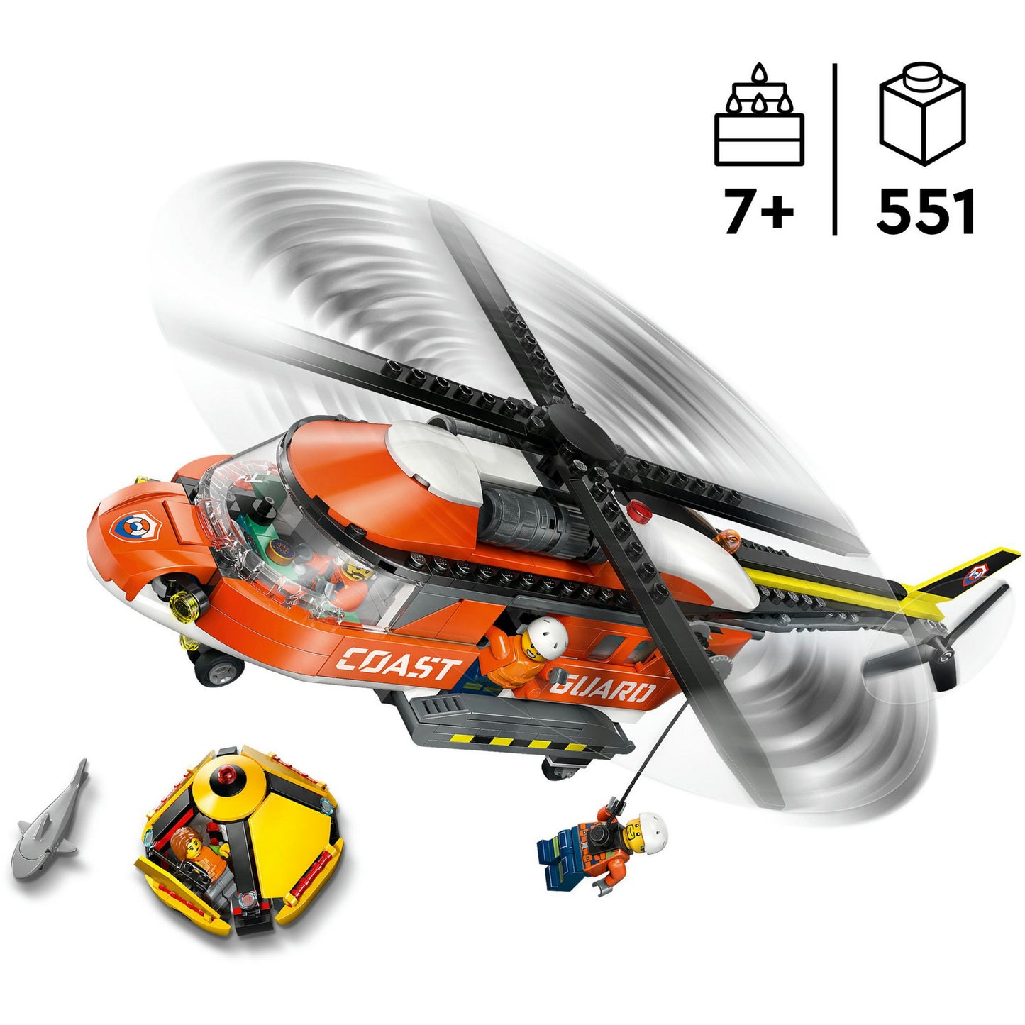 LEGO city 60503 kustwacht helikopter