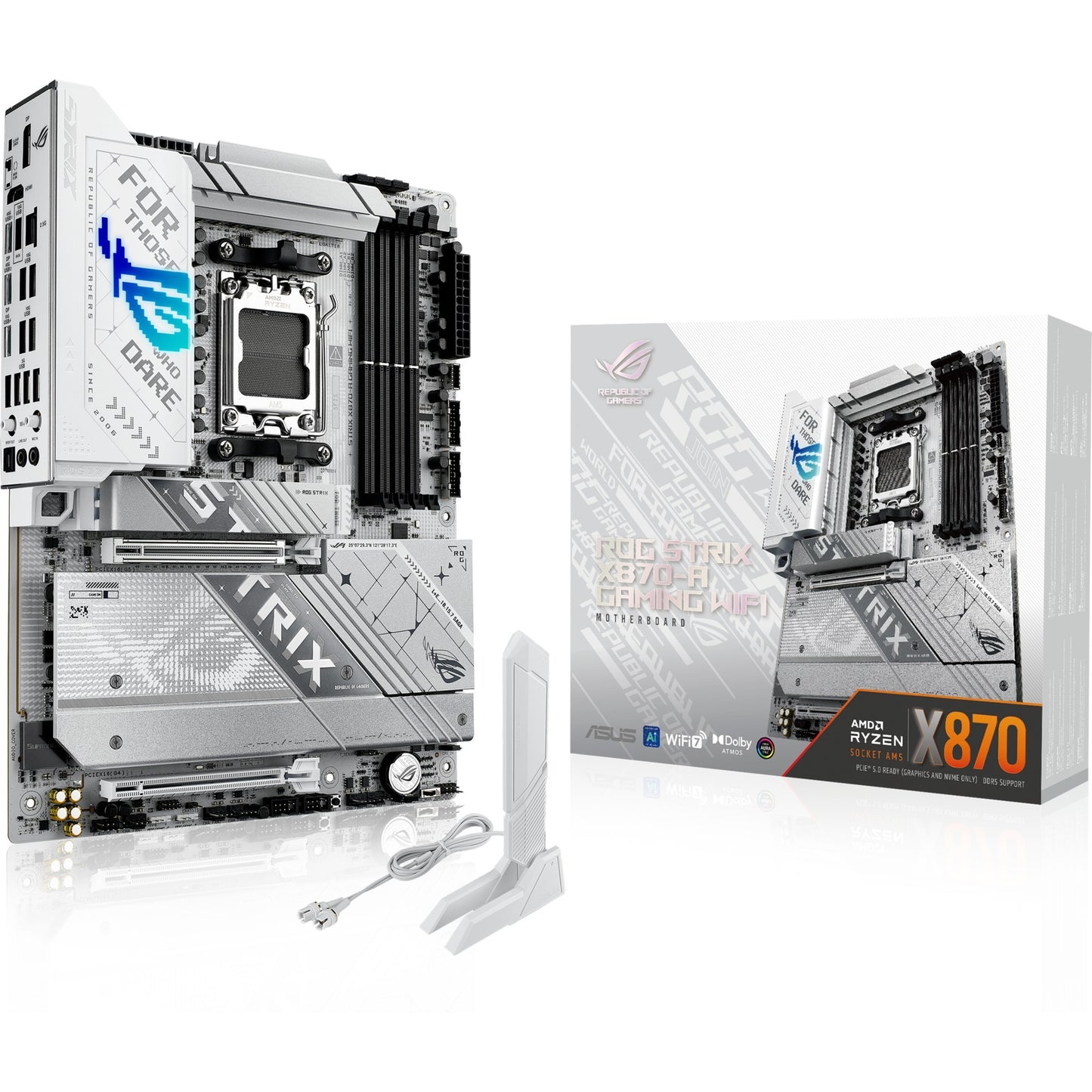 ASUS rog strix x870-a gaming wifi socket am5 moederbord (2,5gb-lan, wi-fi 7, bt, sound, atx)