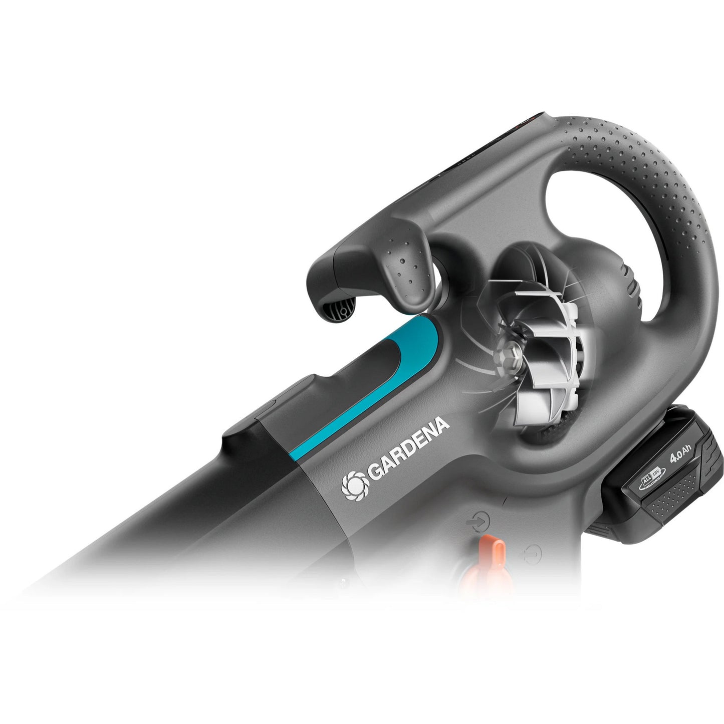 GARDENA stofzuiger -blazer powerjet collect bladzuiger bladblazer (grijs zwart, accu en oplader niet inbegrepen)