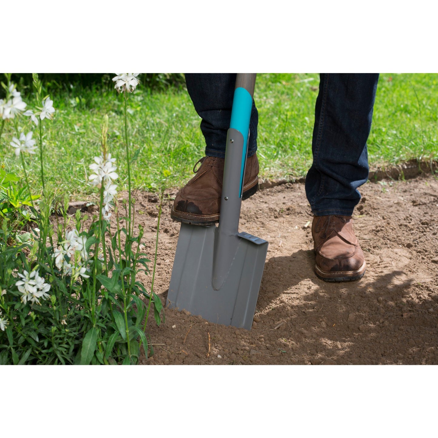GARDENA natureline puntspade (houtkleur turquoise, 17001-20)