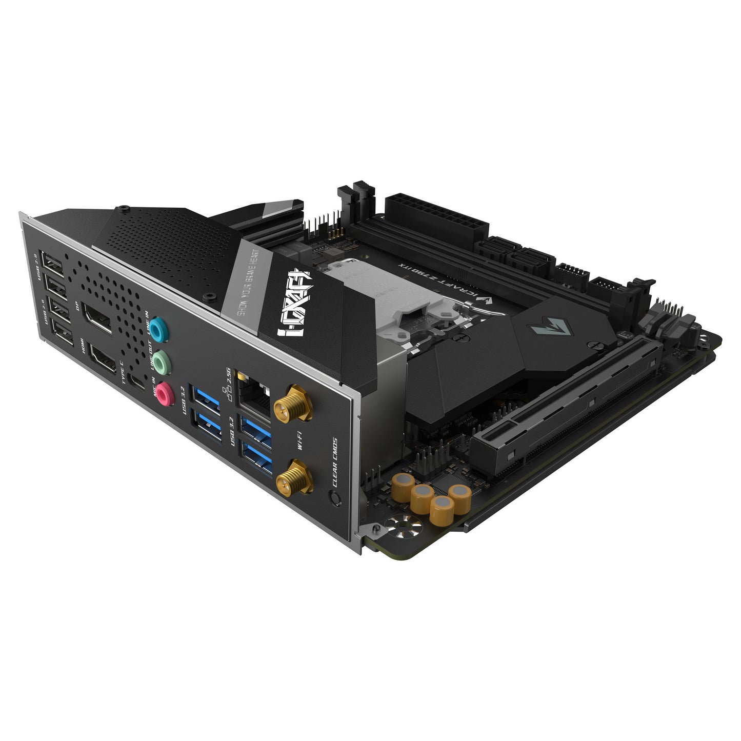 MAXSUN ms-icraft z790 itx wifi socket 1700 moederbord (zwart, raid, 2.5 gb-lan, wlan, bt, sound, mini-itx)