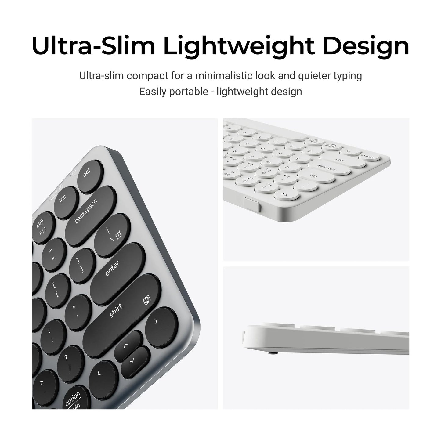 Keychron b3 pro-k1 toetsenbord (grijs, us lay-out (qwerty), scissor switches, 75%, abs keycaps, 2.4 ghz | bluetooth | usb)