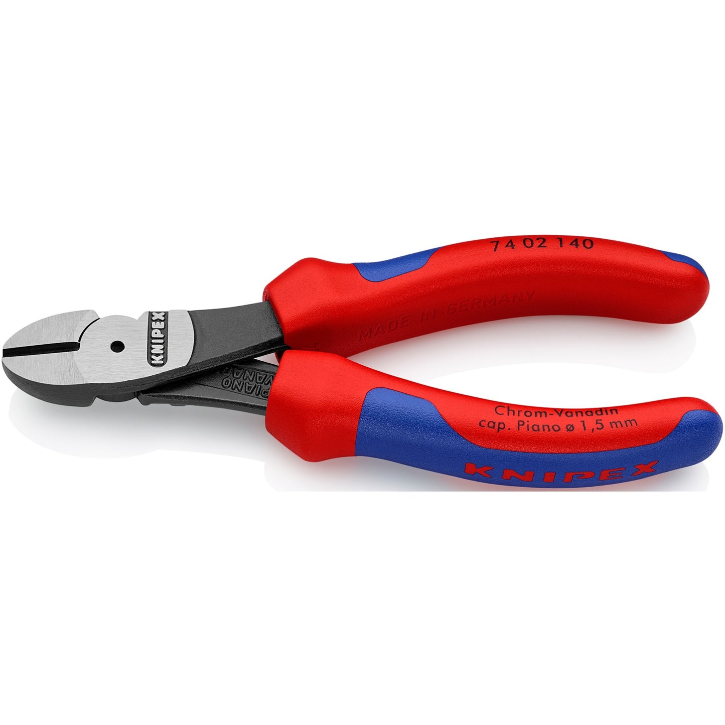 KNIPEX kracht-zijsnijtang 74 02 140 kniptang (rood)