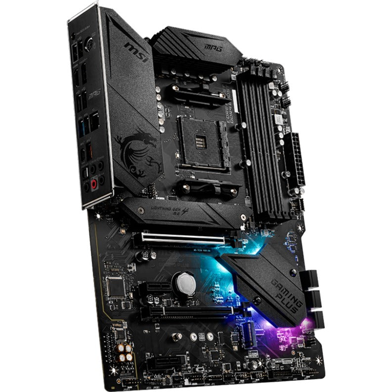 MSI mpg b550 gaming plus socket am4 moederbord (zwart, raid, gb-lan, sound, atx)