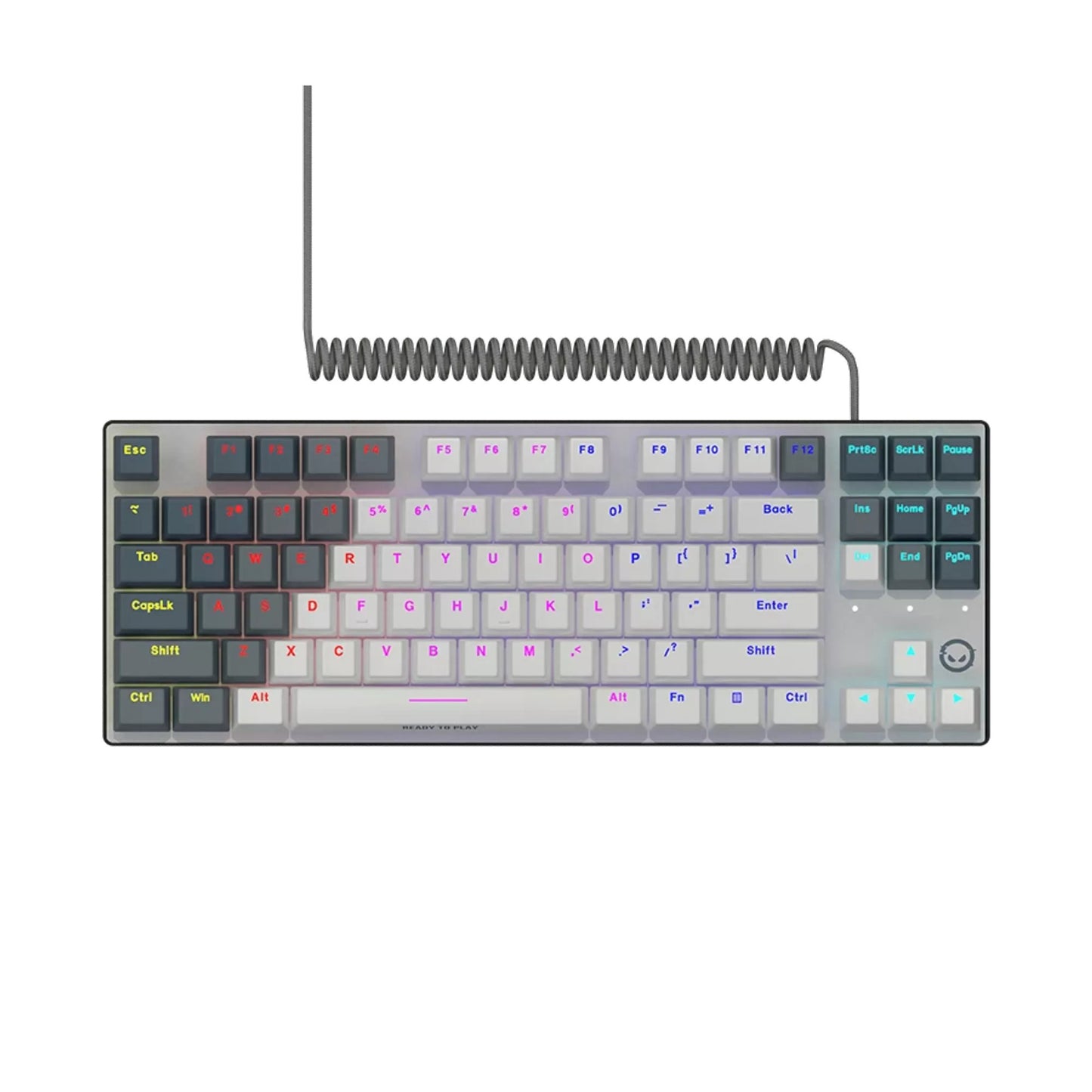LORGAR azar 514tkl rgb mechanisch gaming toetsenbord (wit, us lay-out (qwerty), logar dream, 80% (tkl), rgb)