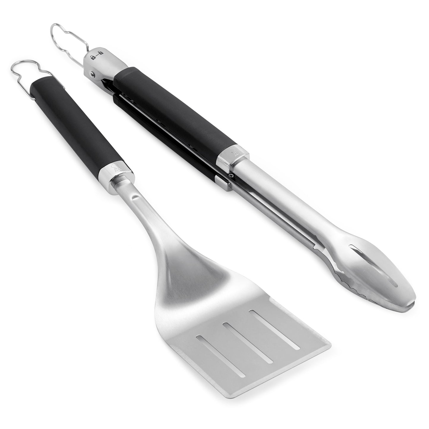Weber precision barbecuetang- en spatelset grillbestek (roestvrij staal zwart)