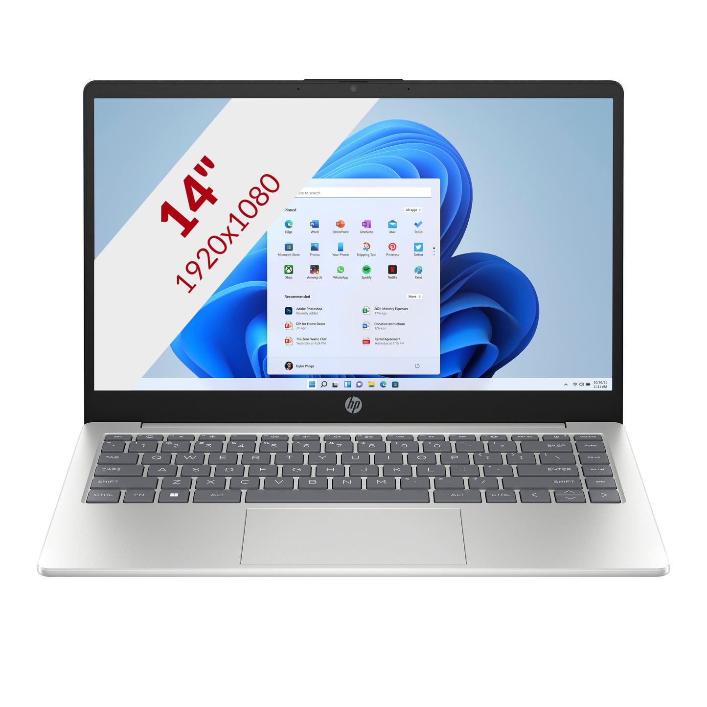 HP 14-ep1060nd (cl0z2ea) 14 copilot+ laptop (zilver | core ultra 5 125h | intel arc graphics | 24 gb | 512 gb ssd)