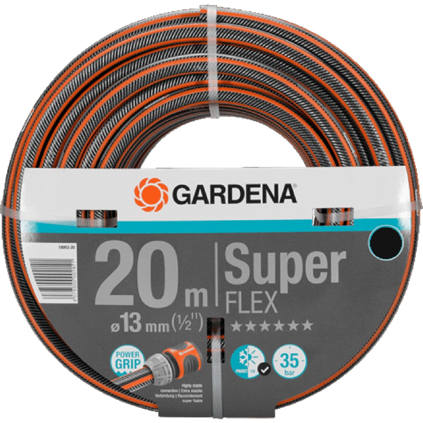 GARDENA premium superflex slang 13 mm (1 2 ) (grijs oranje, 18093-20, 20 m)
