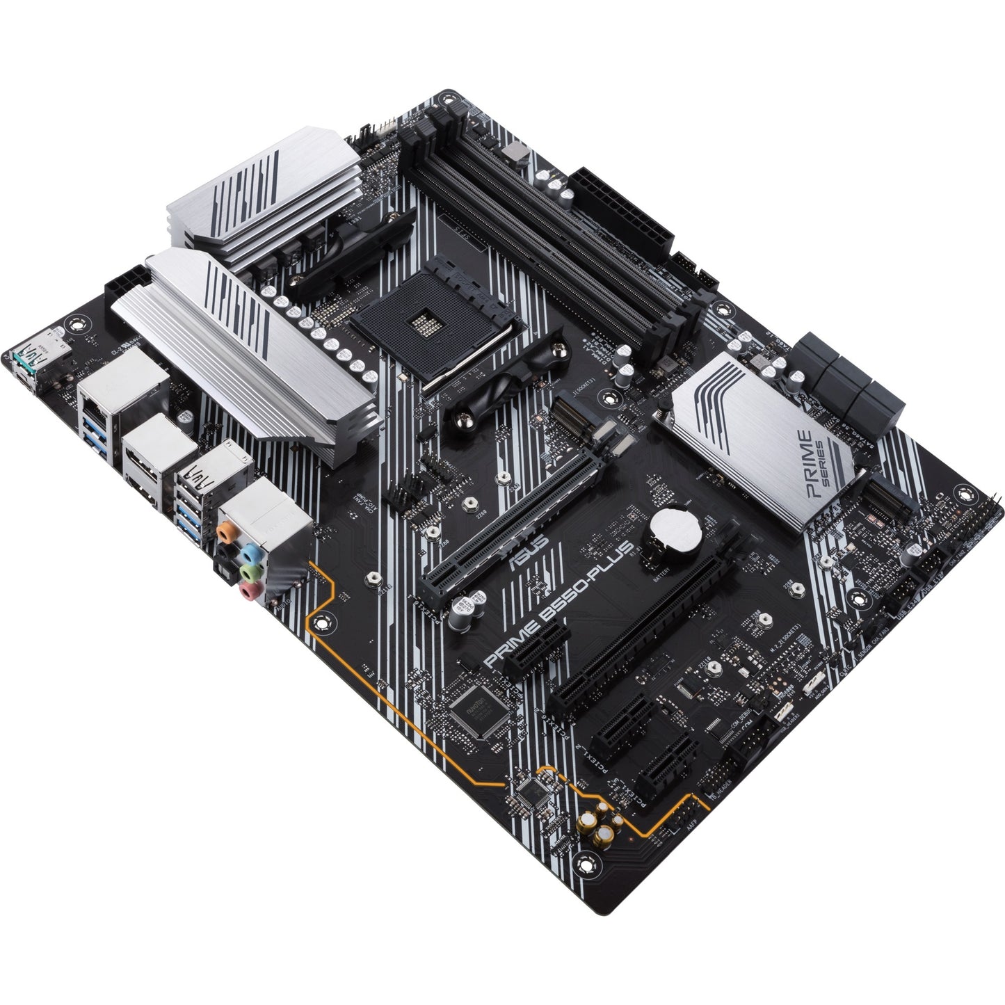ASUS prime b550-plus socket am4 moederbord (zwart zilver, raid, gb-lan, sound, atx)