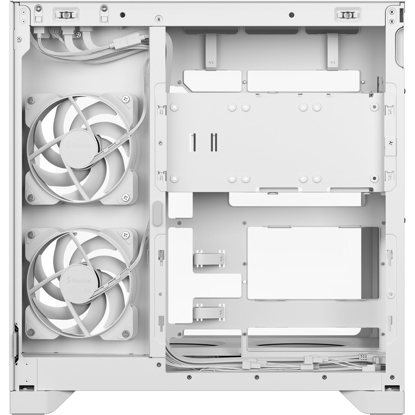 Fractal Design pop 2 vision rgb midi tower behuizing (wit | 1x usb-a | 1x usb-c | rgb | tempered glass)