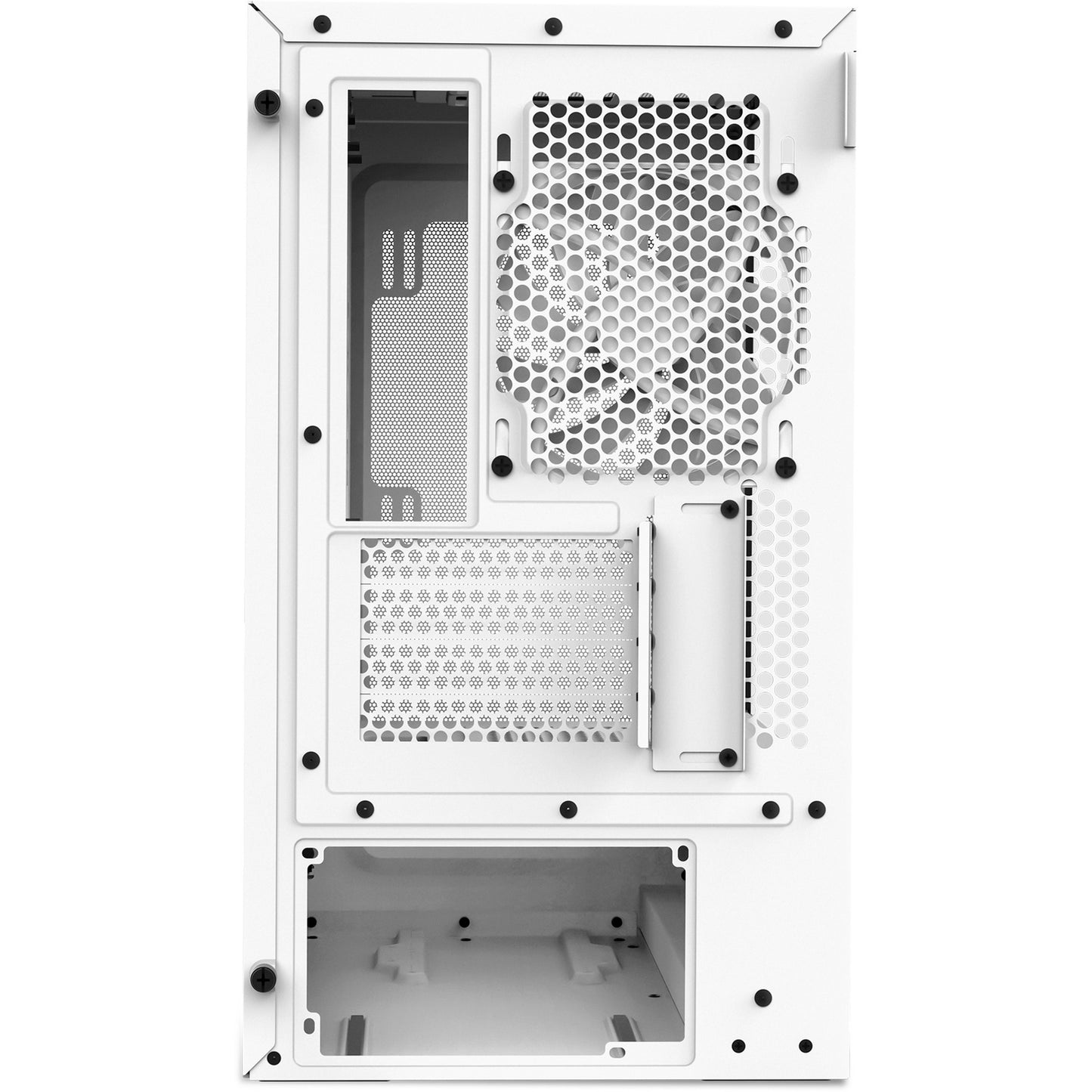 NZXT h3 flow midi tower behuizing (wit (mat) | 1x usb-a | 1x usb-c | tempered glass)