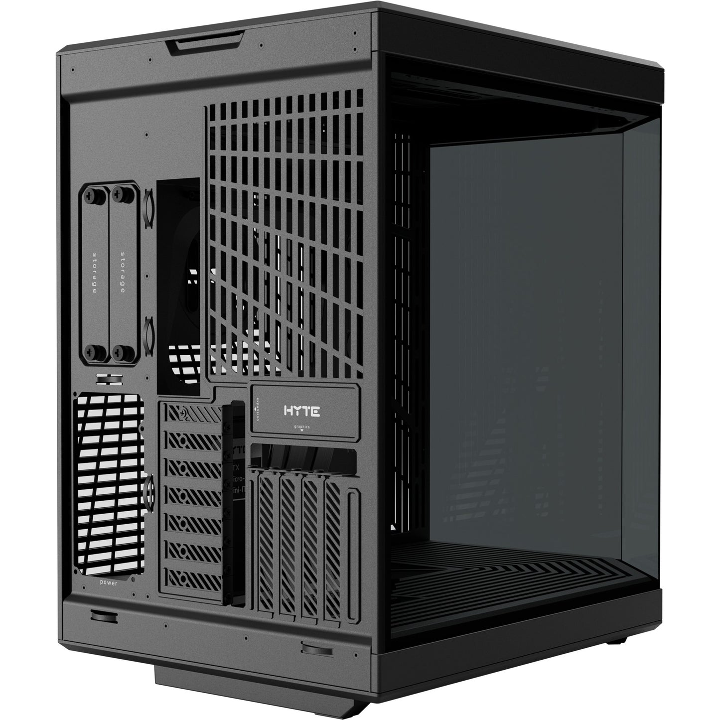 HYTE y70 midi tower behuizing (zwart | 2x usb-a | 1x usb-c | tempered glass)