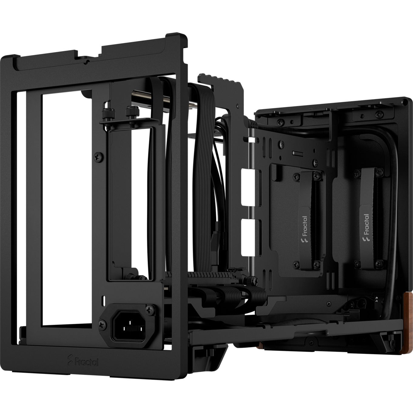 Fractal Design terra mini tower behuizing (grafiet houtkleur | 1x usb-a | 1x usb-c)