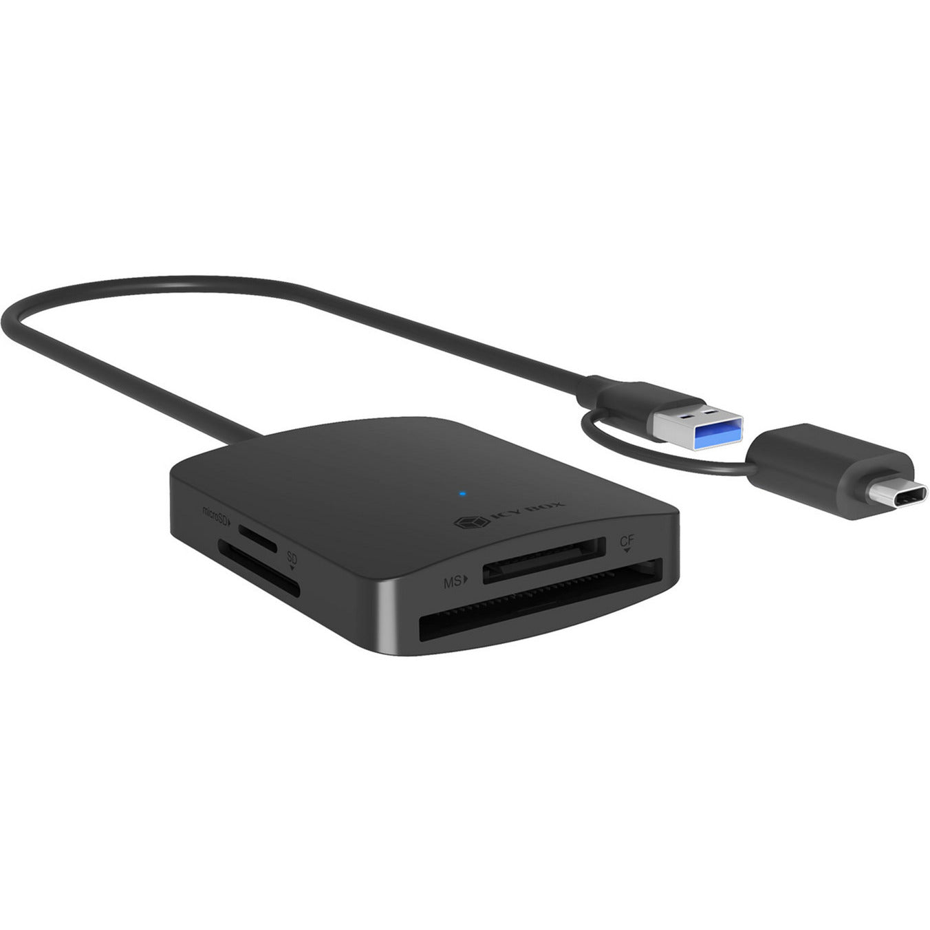 ICY BOX ib-cr302-cu3 4-in-1 kaartlezer (zwart)