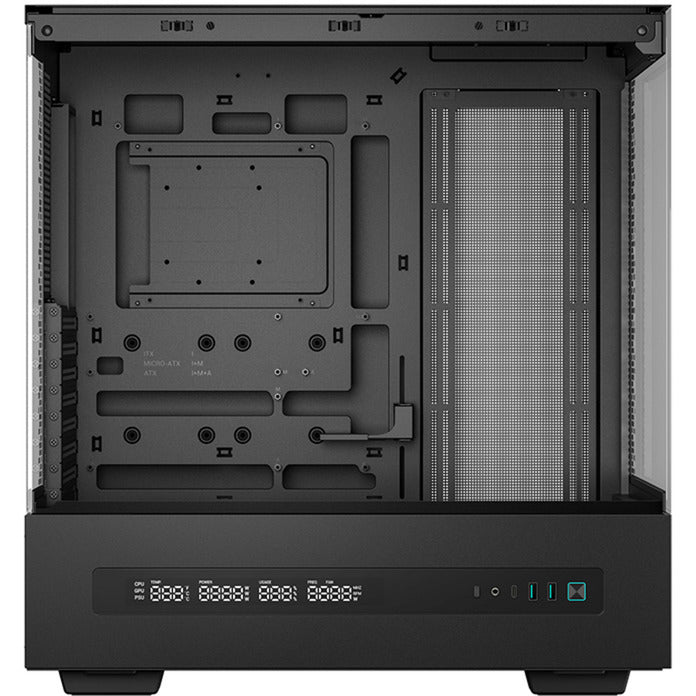 DeepCool ch690 digital midi tower behuizing (zwart | 2x usb-a | 1x usb-c | tempered glass)