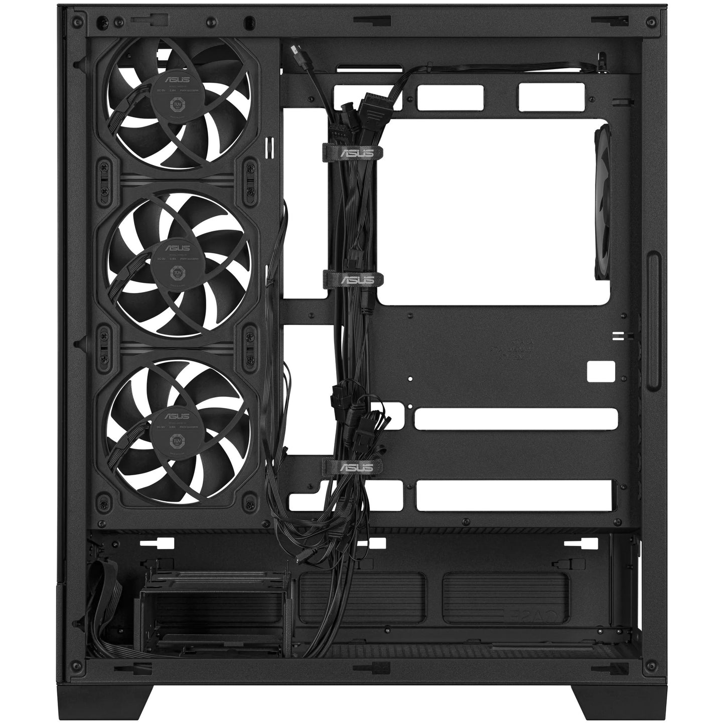 ASUS a31 plus midi tower behuizing (zwart | 2x usb-a | 2x usb-c | tempered glass)
