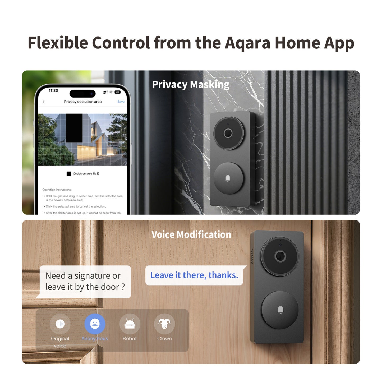 Aqara slimme video deurbel g410 select (zwart, wifi, bluetooth, zigbee, matter)